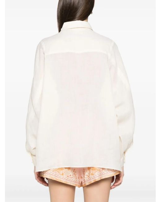 Zimmermann Crush Blouse in het White