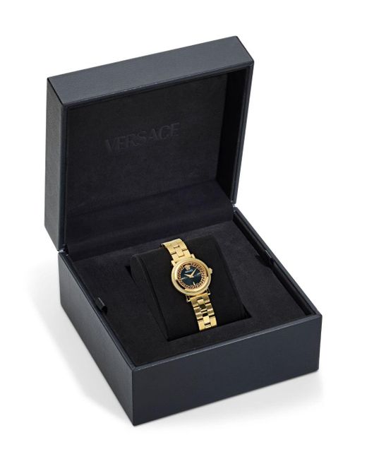 Reloj Greca Flourish Petite de 28 mm Versace de color Metallic