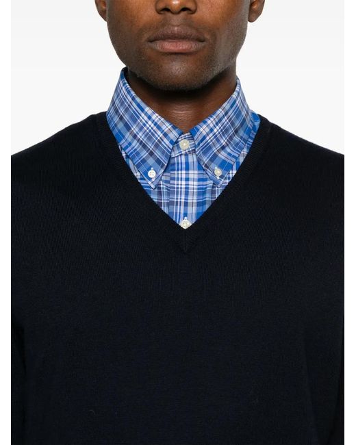 Barba Napoli Black Virgin-Wool Sweater for men