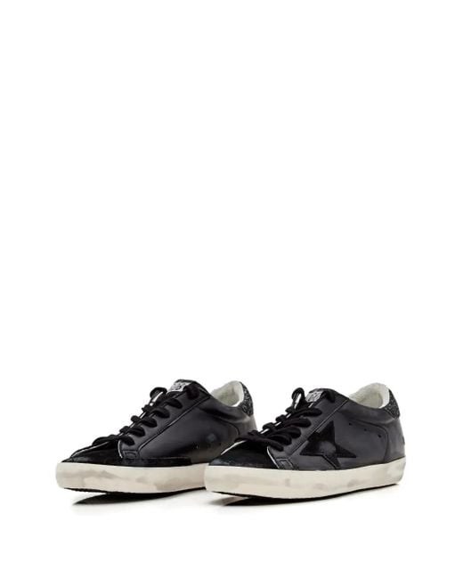 Golden Goose Deluxe Brand Black Superstar /Glitter Heel" Sneakers for men
