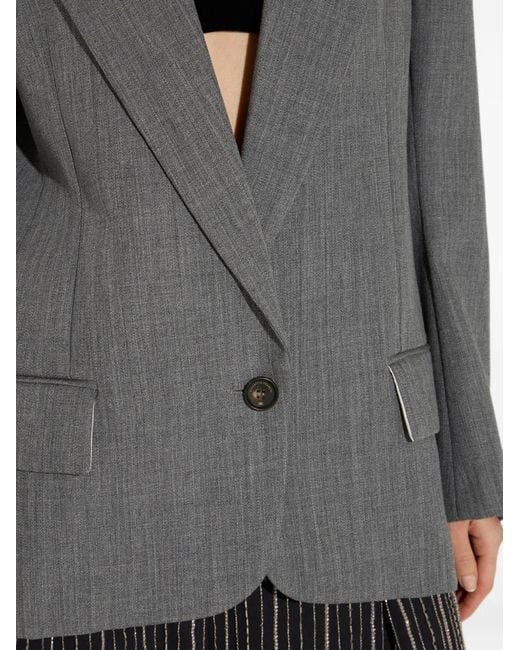 Elisabetta Franchi Blue Wool Jacket