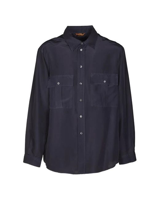 Barena Blue Flap-Pocket Shirt for men