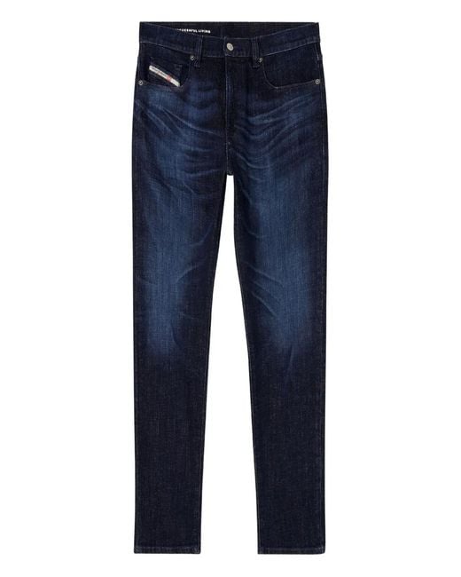 DIESEL Blue D-Strukt 0Adbl Comfort Denim Slim Jeans for men