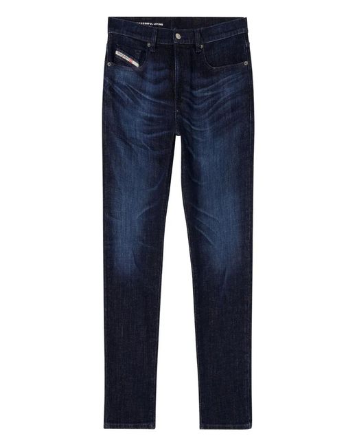 DIESEL Blue D-Strukt 0Adbl Comfort Denim Slim Jeans for men