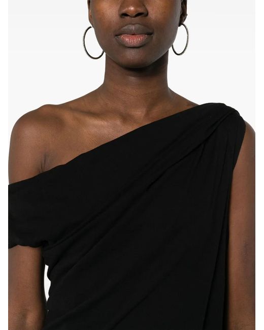 MSGM Black Drapiertes Oberteil