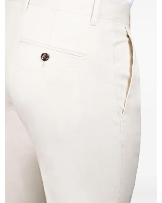 Moorer Gray Pleated Straight-Leg Trousers for men