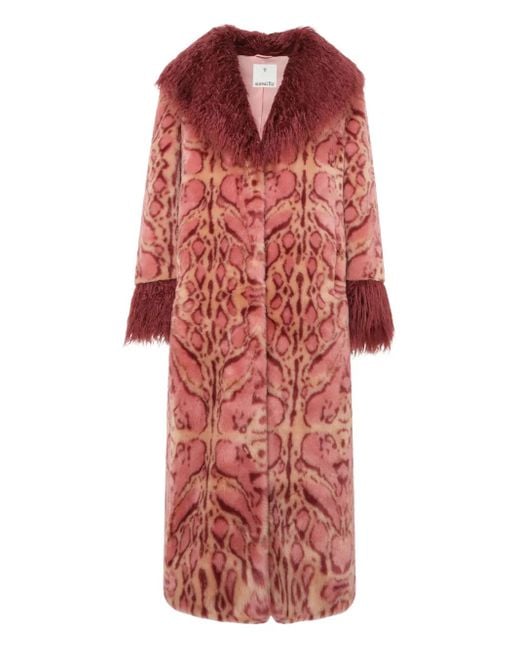 Unreal Fur Red Cuvée Rose Coat