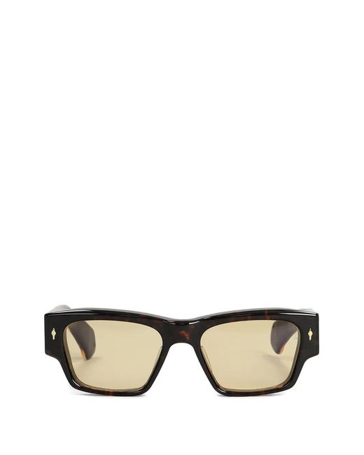 Jacques Marie Mage Black Zimmerman Rectangle-Frame Sunglasses