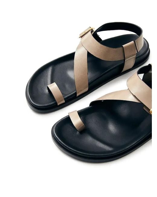 Alohas Blue Leather Sandals