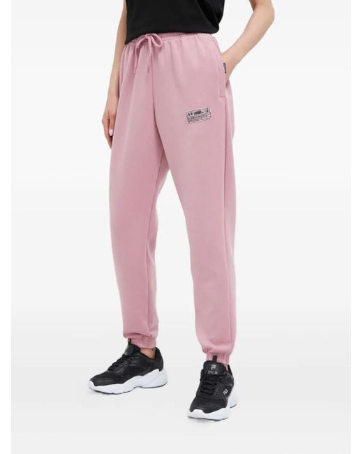 Under Armour Pink Drawstring Logo Track Pants