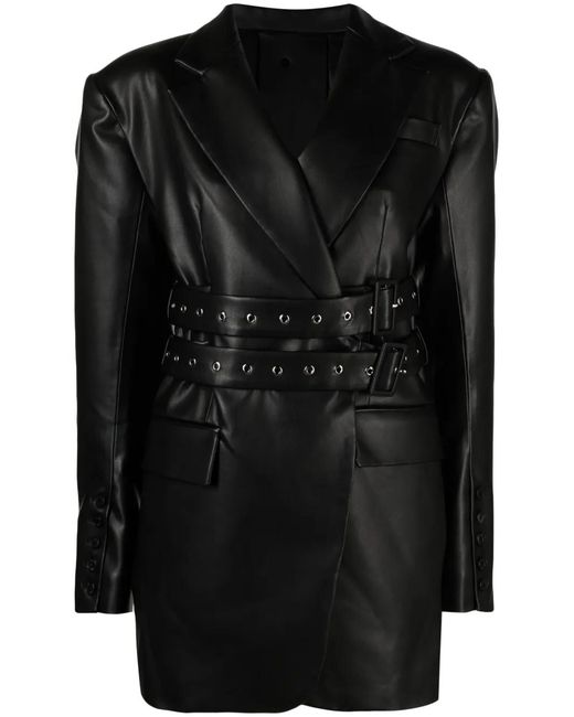 ROKH Black Side Tie-Fastening Blazer