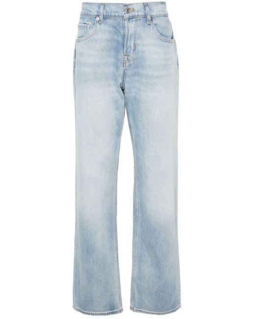 7 For All Mankind Blue Austyn Mid-rise Straight-leg Jeans for men
