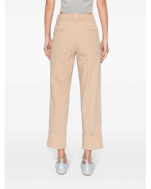 Peserico Natural Cuffed Cropped Trousers