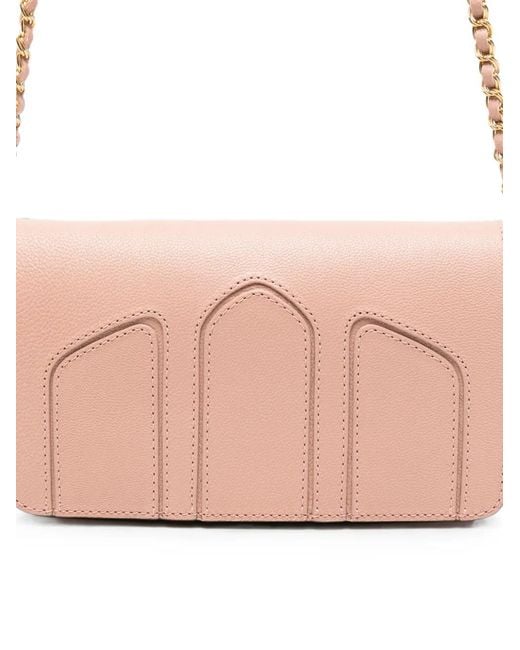 Delage Pink Sac À Bandoulière En Cuir