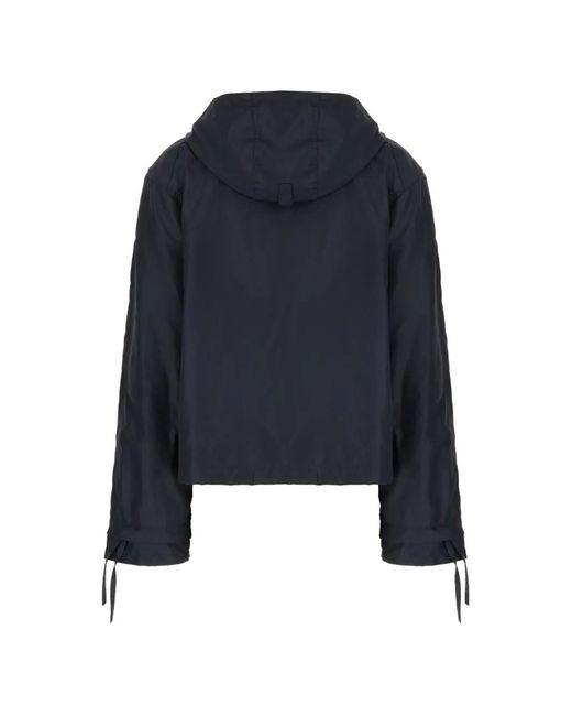 Iceberg Blue Drawstring-Cuff Hooded Jacket