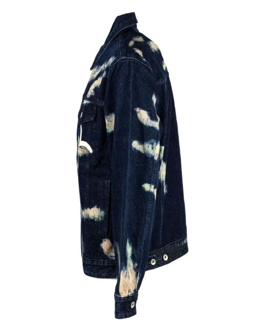 Evisu Blue Veste En Jean À Boutonnière for men