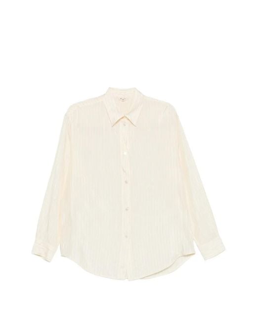 Barena White Mimma Sbrissa Striped Button-Down Shirt