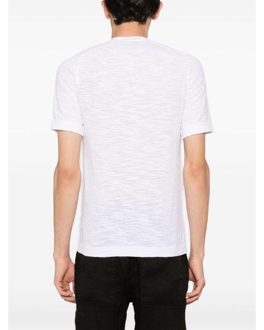 Transit T-Shirt mit Slub-Struktur in White für Herren