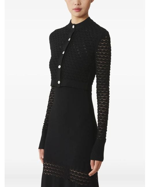 Lanvin Black Openwork Cardigan