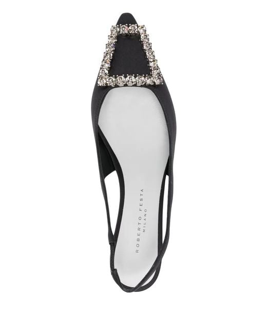 Roberto Festa Black 50Mm Futura Slingback Pumps