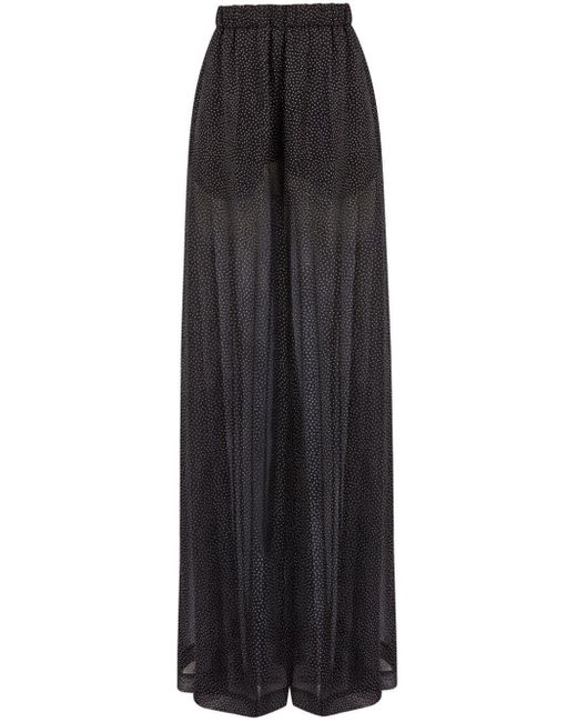 Pantalones palazzo con lunares Nina Ricci de color Black