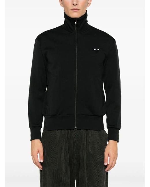 COMME DES GARÇONS PLAY ハートプリント トラックジャケット ブラック