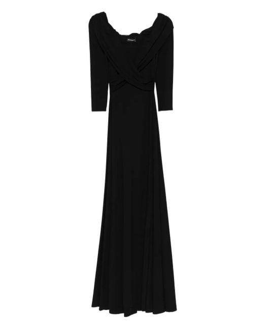 ROSERRY Black Tuscany Flared Maxi Dress