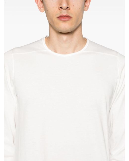 Rick Owens White Level Ls Organic Cotton T-shirt for men