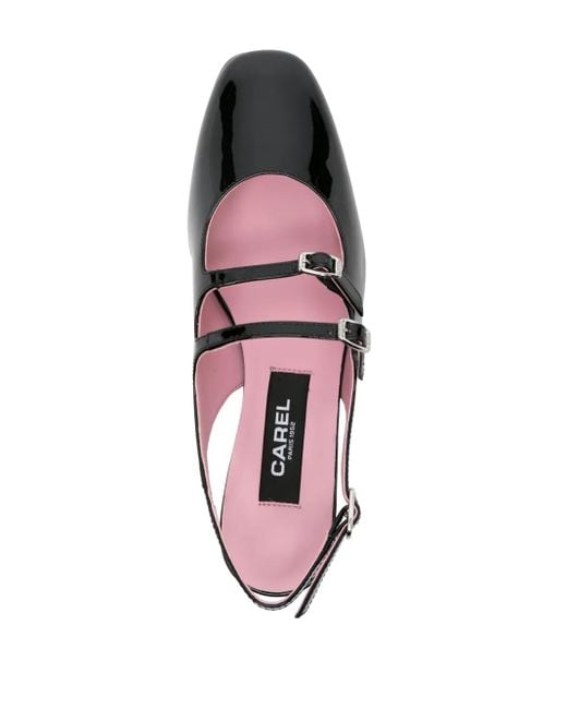 CAREL PARIS Black Peche 20Mm Slingback Pumps