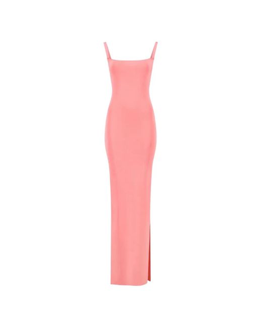 LA GALPA Pink Moruga Backless Maxi Dress