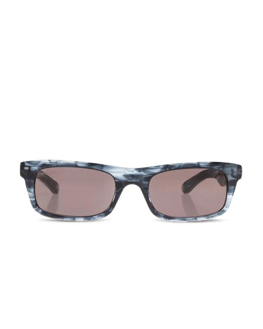 Balenciaga Gray Soho Rectangle Sunglasses For for men