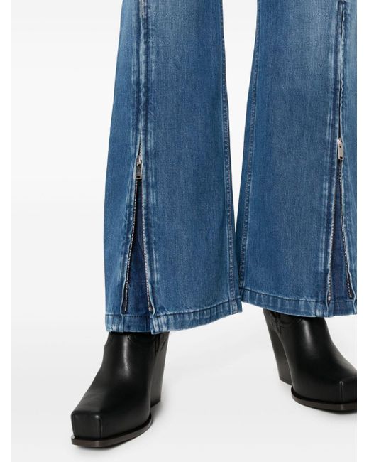 Stella McCartney Blue Weite Jeans mit Reißverschluss am Knöchel