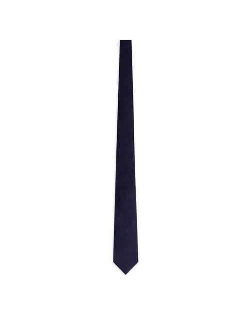 Fursac Blue Patterned Silk Tie for men