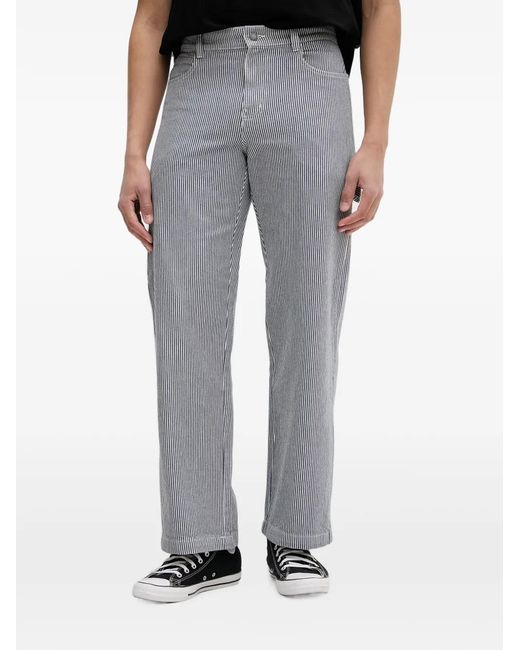 Dickies Gray Hickory Striped Carpenter Trousers for men