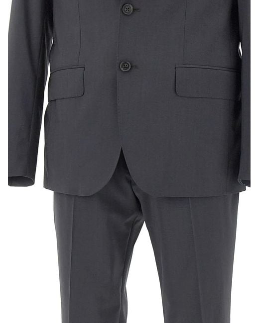 Corneliani Gray Single-Breasted Two-Button Suit for men