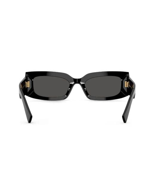 Dolce & Gabbana Black Rectangle-Frame Sunglasses