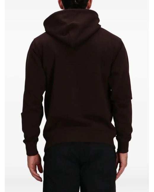 Drole de Monsieur Black Logo-Embroidered Hoodie for men