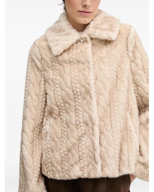 GAUDI Natural Cable-Knit Button-Up Jacket