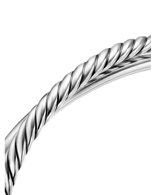 David Yurman White Sterling Twisted Cuff Bracelet