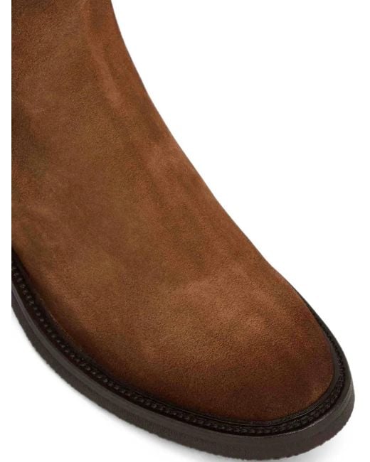 Officine Creative Brown Suede Chelsea Boots for men