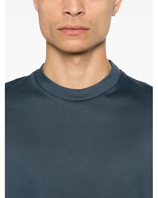 Canali Blue Short-Sleeve T-Shirt for men