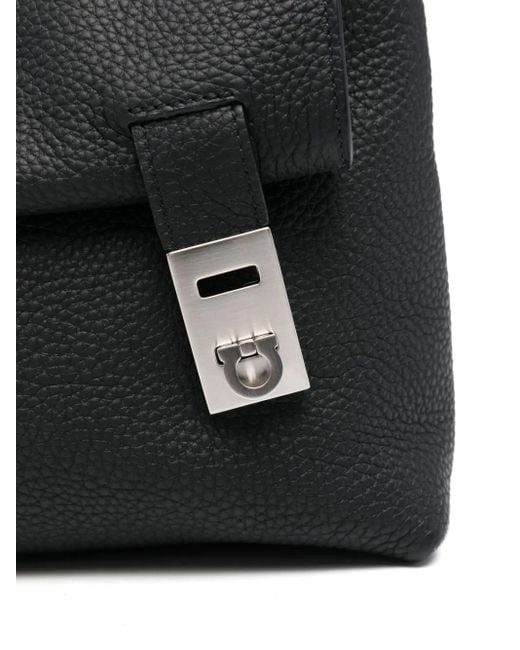 メンズ Ferragamo レザー トートバッグ Black