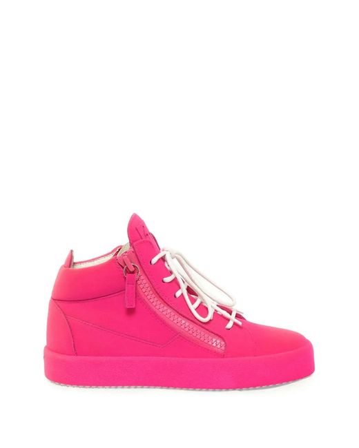 Giuseppe Zanotti Pink The Unfinished Hi-Top Sneakers