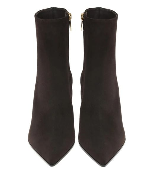 Gianvito Rossi Brown 55Mm Keinna Pointed-Toe Block-Heel Boots