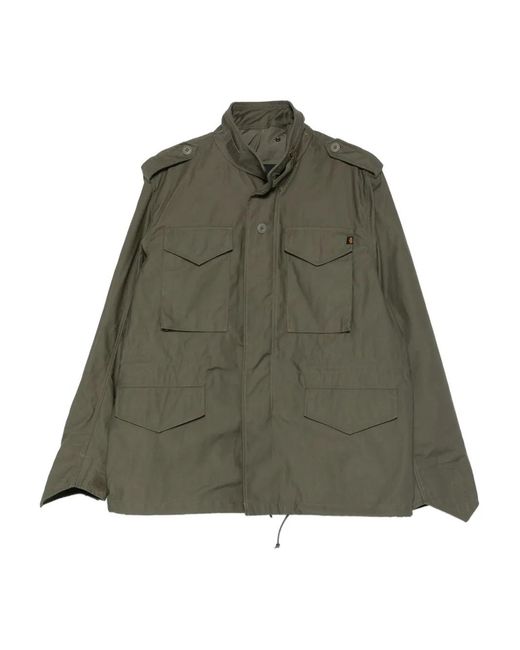 Alpha Industries Green Cotton-Blend Parka for men