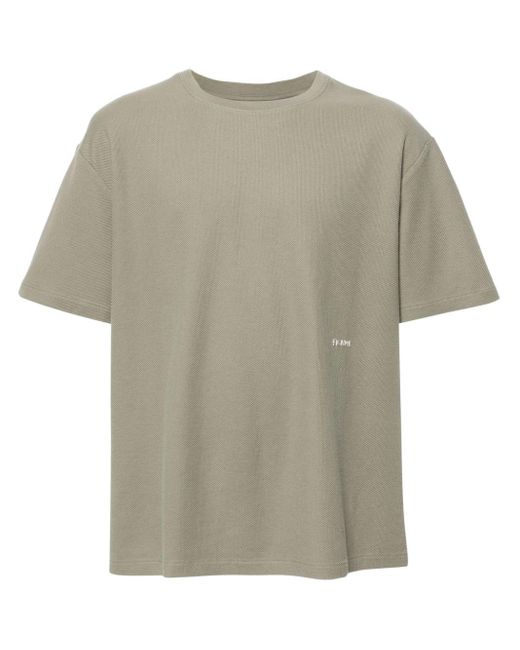 FRAME White Logo-embroidered Piqué T-shirt for men