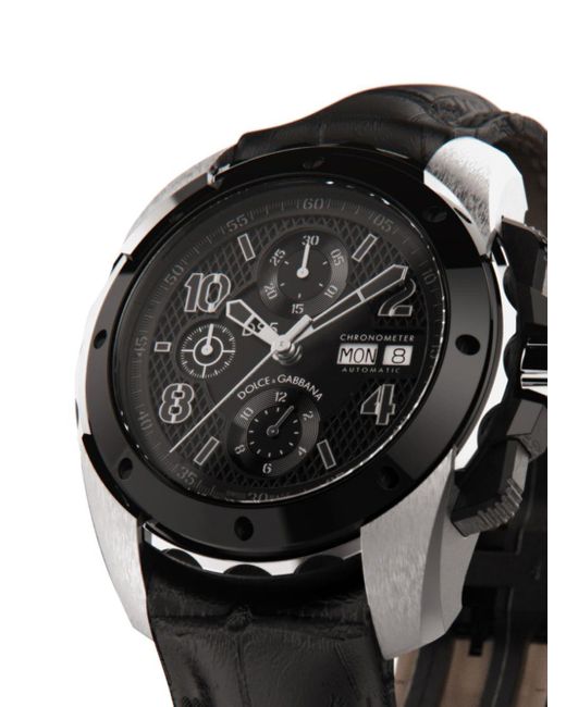 Dolce \u0026 Gabbana Leer Ds5 Horloge in het Zwart voor heren - Lyst