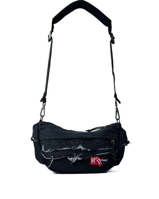 Borsa A Spalla Con Effetto Vissuto di DIESEL in Blue