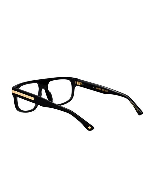 DSquared² Brille Mit Eckigem Gestell in Black für Herren