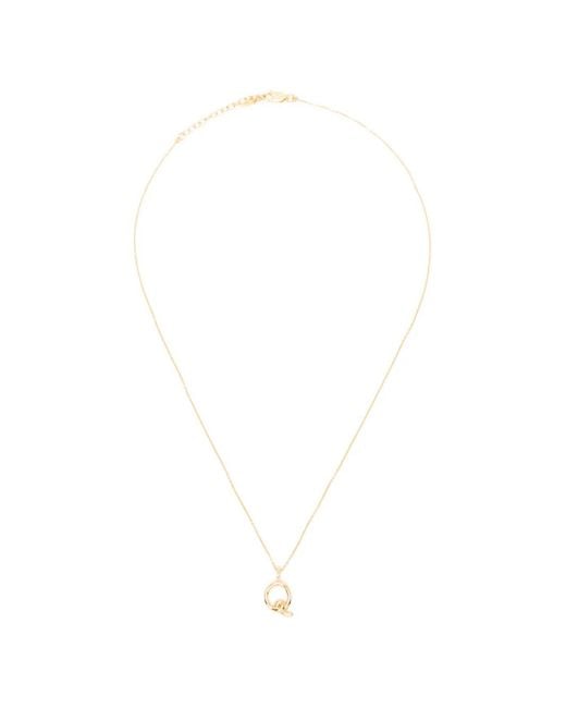 Missoma White Curly Molten Mini Inicial-Q Necklace